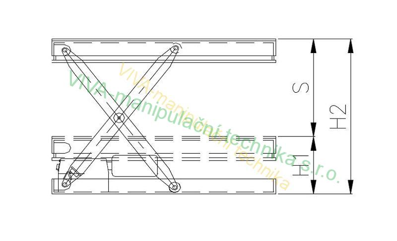 Hydraulická zdvihací plošina 1000 x 1200 mm