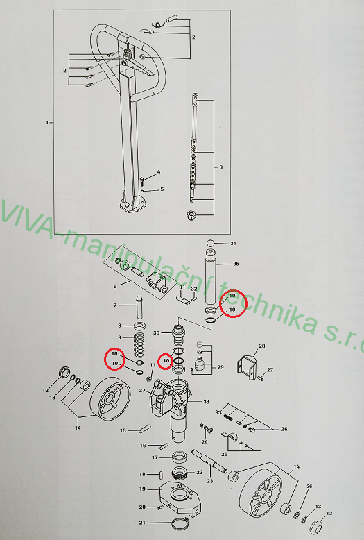 Sada těsnění hydrauliky 
