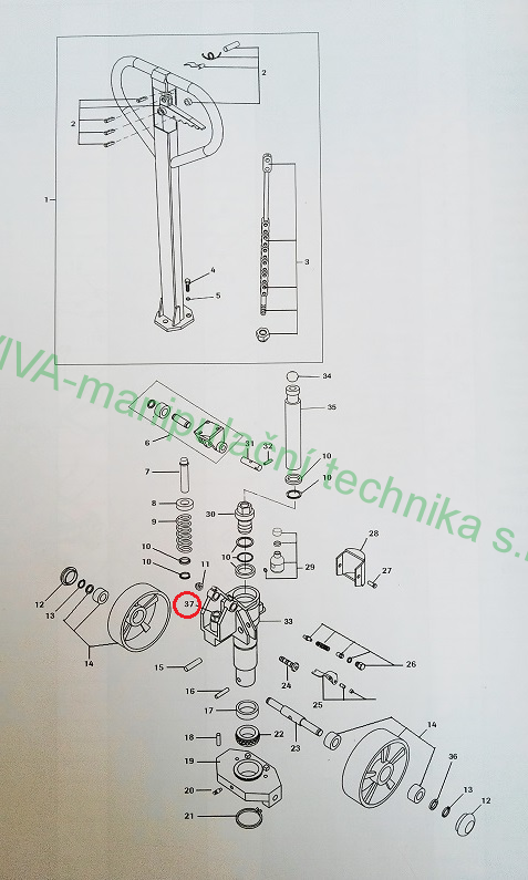 Hlava hydraulického válce 