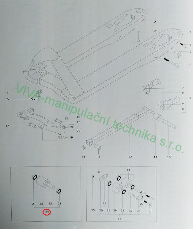 Nosné kolo 82x96 mm PUR