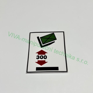 Samolepka pojezd s výškou vidlic 300 mm