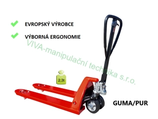 Paletový vozík GUMA/PUR - 2300 kg, tandem